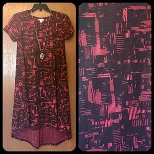 LuLaRoe Pink and Black Carly Dress